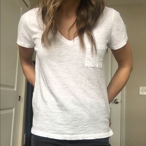 Madewell White Whisper Cotton V-Neck